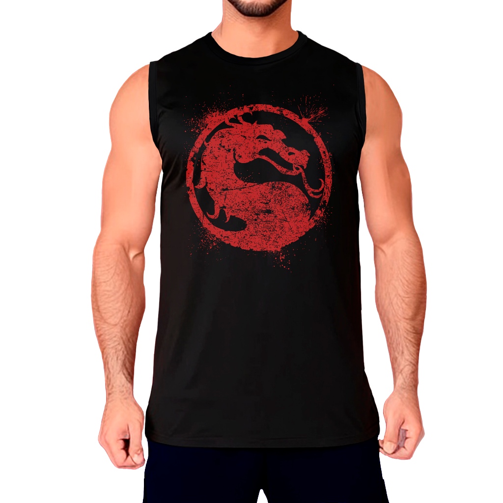 Regata Machão, Roupa Masculina Academia Estampa Mortal Kombat