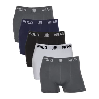 Kit 5 Cuecas Boxer Polo Wear Lisa Microfibra Masculina Sem Costura