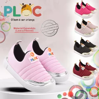 Tênis Ploc Street Calce Fácil Slip On Flat Anatômico Rosa com Prata em Oferta na Shopee