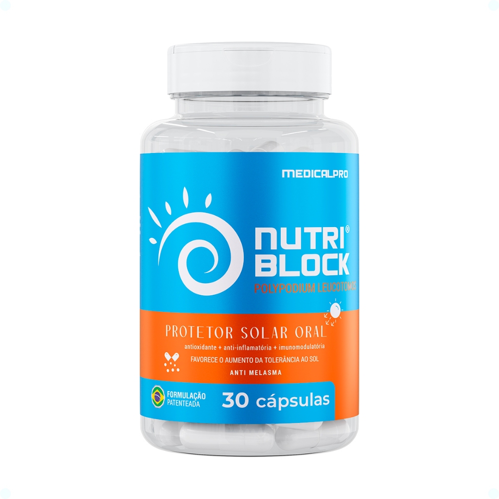 Nutriblock Anti-melasma - Protetor Solar Oral - 100% Natural - Método ...