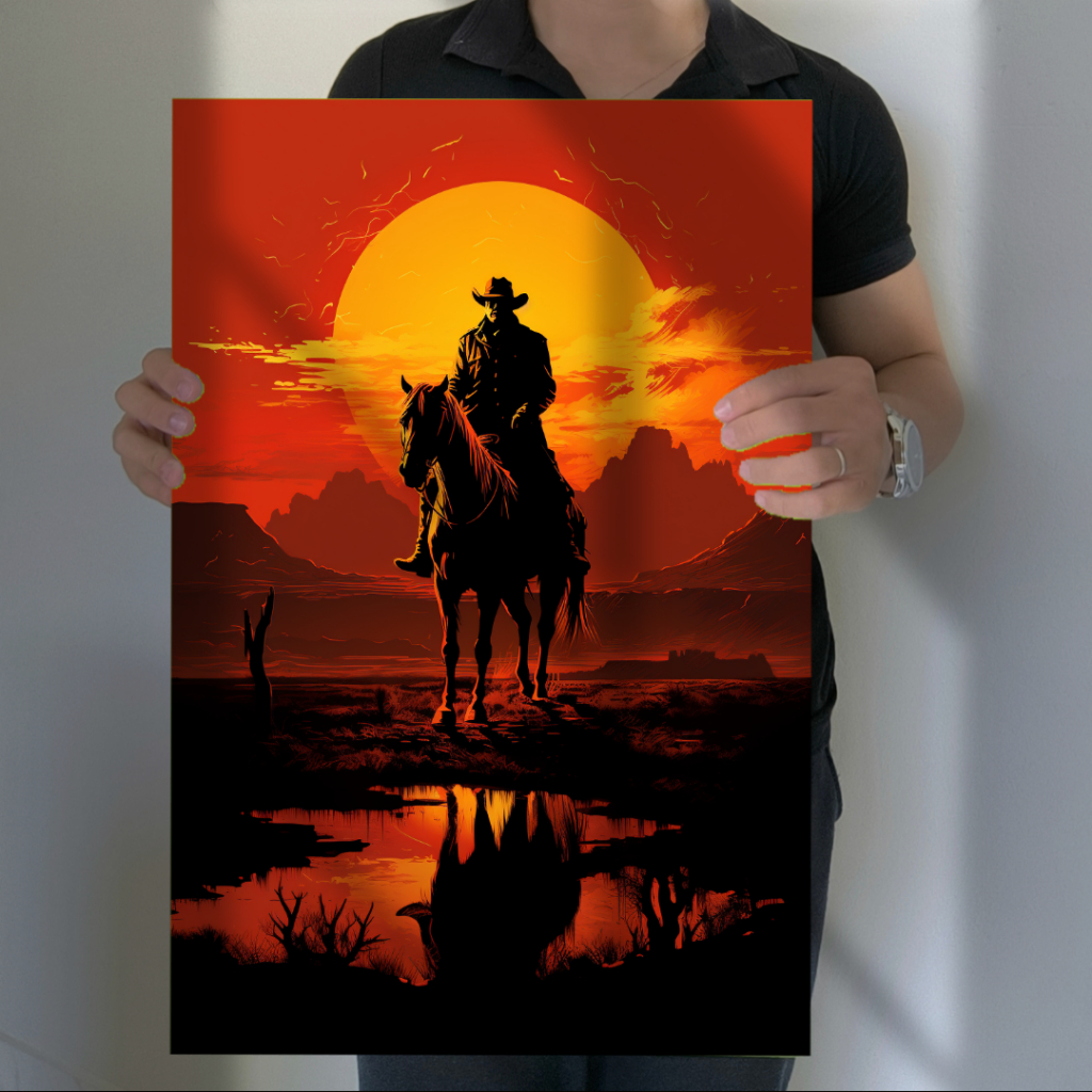 Quadro Parede Decorativo Red Dead Redemption 2 Jogo rdr2 Arthur Morgan ...