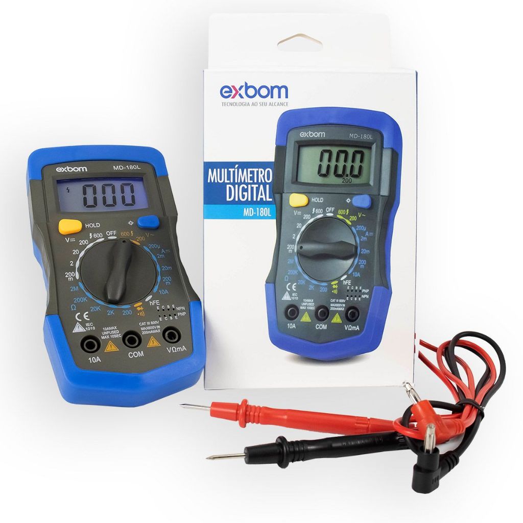 Multímetro Digital Profissional Display com Beep Sonoro | Shopee Brasil