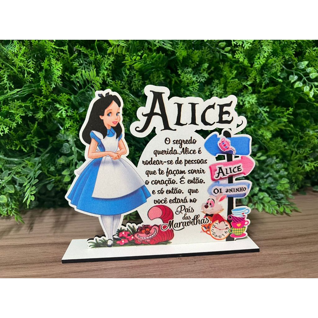 Kit 10 Lembrancinhas Alice no País das Maravilhas - morena