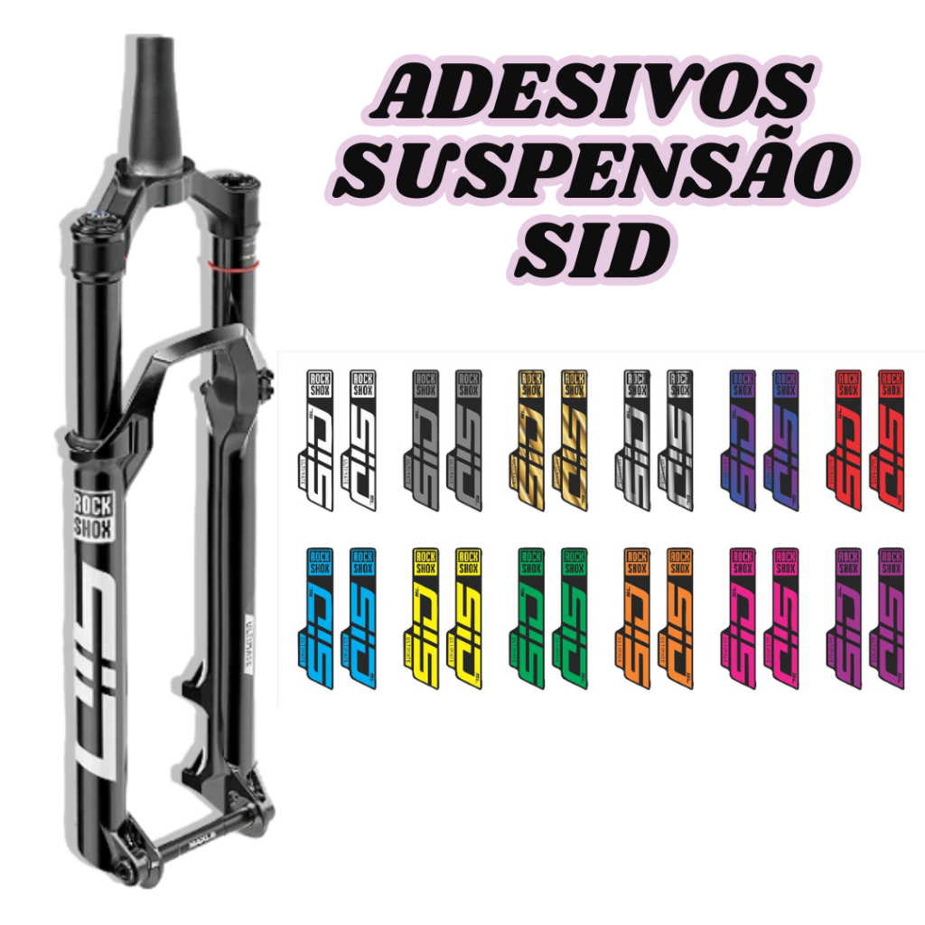 Stickers Déco Fourche RockShox SID Ultimate 2021 WP340 – Turquoise, Kit Complet Look Racing Pour Vélo MTB