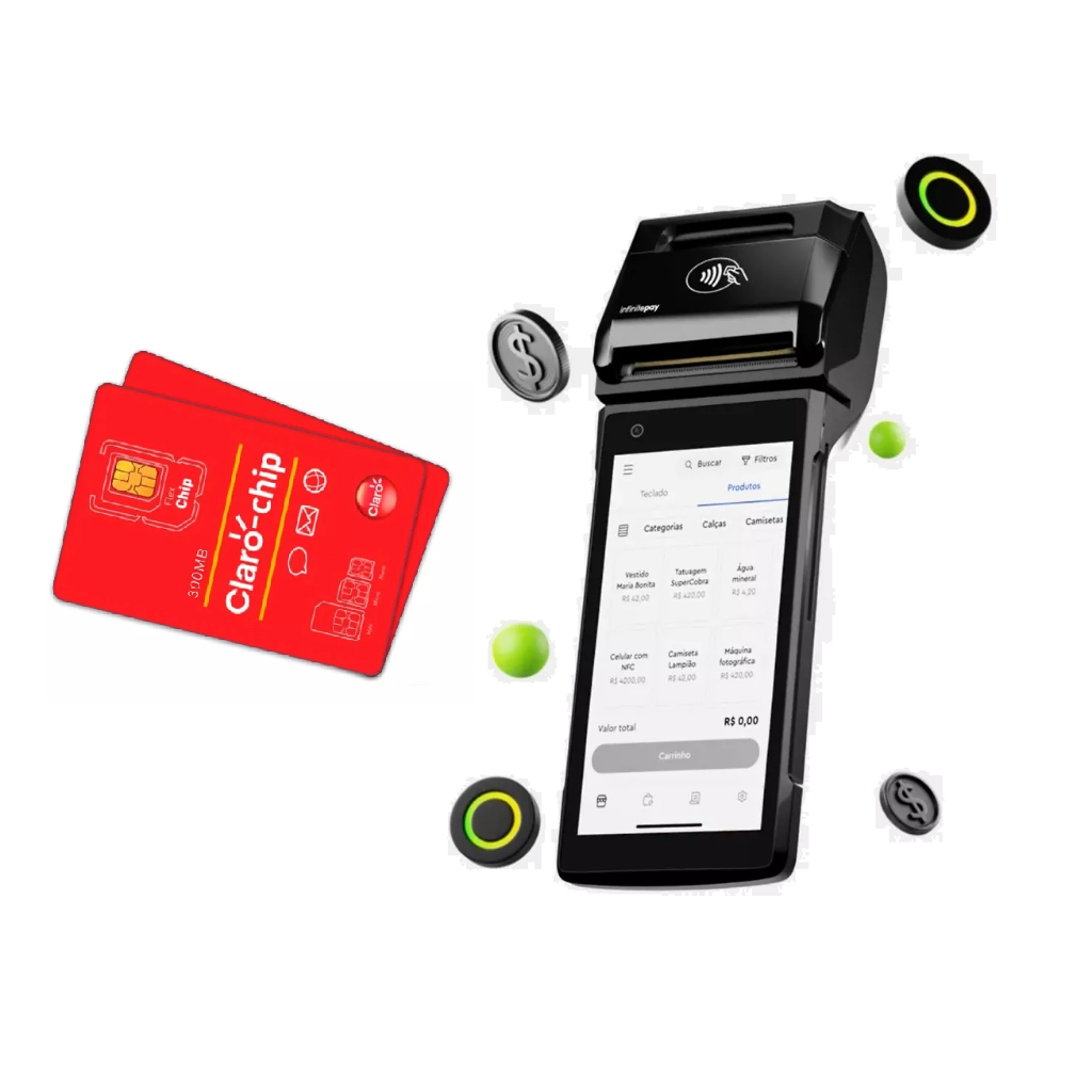 Chip M2M Claro para Máquina INFINITE PAY