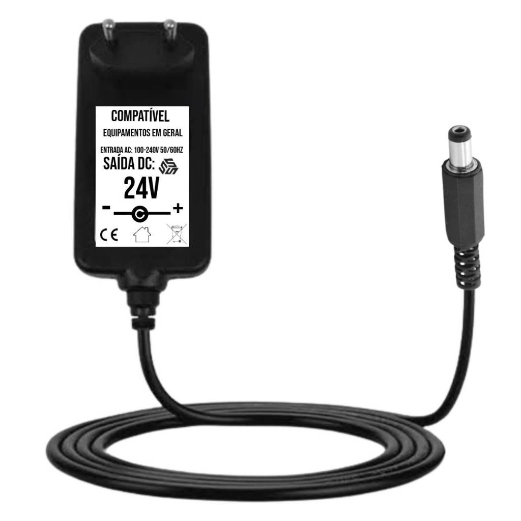 Fonte 24v Conector P4 5,5mm Externo 2,1mm Interno