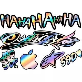 Cartela de adesivos osascorte + HAHAHA em Oferta na Shopee