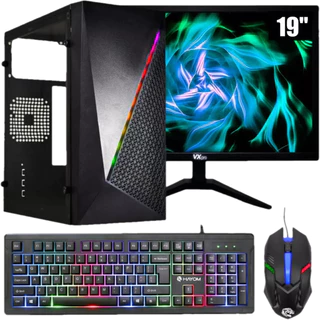 Pc Gamer Desktop Completo I7 10 Geração 5.0Ghz / 32gb Ram Ddr4 / Ssd 480Gb / Monitor 19"