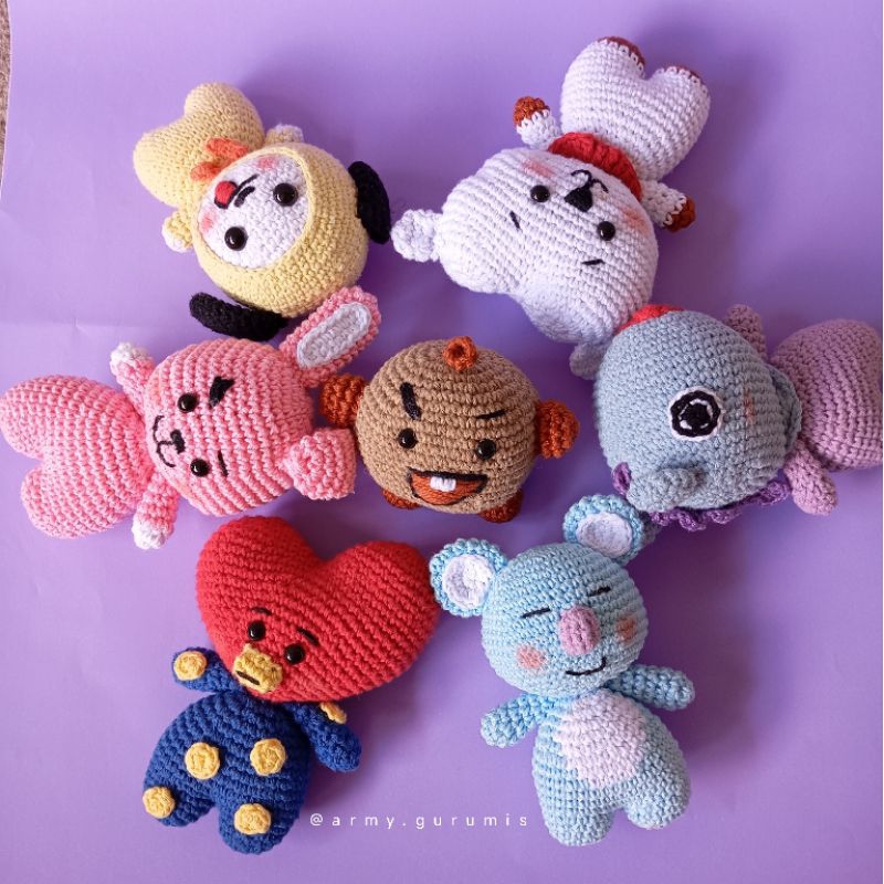 Coleção completa Bt21 / Amigurumi BTS / BTS | Shopee Brasil