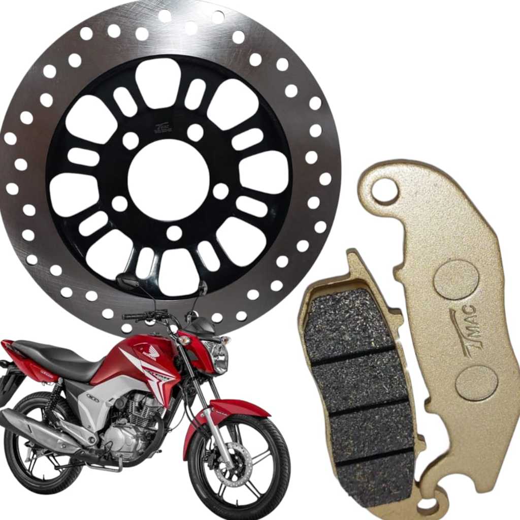 Disco Freio Dianteiro Pastilha Honda Titan 150 Mix 2009 2010 2011 2012 ...