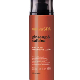 body splash desodorante colônia nativa spa ginseng e cafeína 200ml