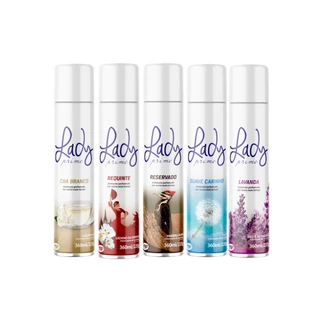 Odorizador 360ml Lady Prime Requinte/Reservado/Suave Carinho/Lavanda/Chá Branco