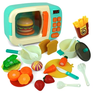 FORNO MICROONDAS INFANTIL COM ACESSÓRIOS, LUZ E SOM MICROCHEF CONECT BRINQ