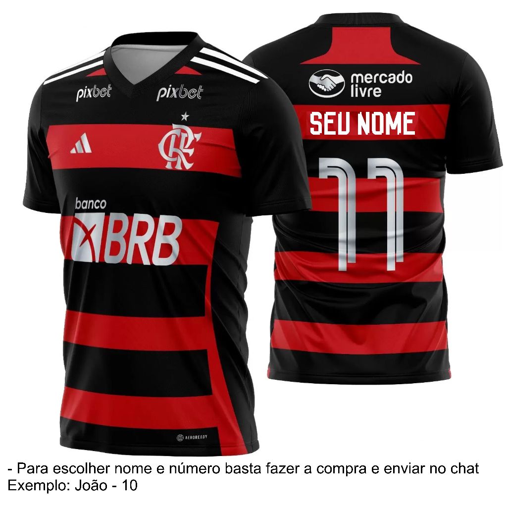 Camisa do Flamengo Personalizada com seu Nome | Shopee Brasil