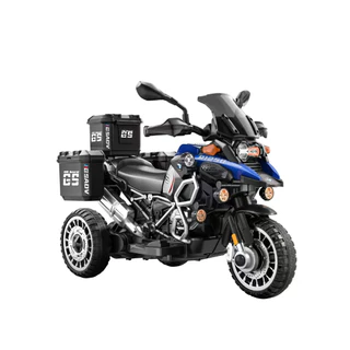 Moto Motinha Motoca Triciclo Elétrica Infantil BMW GS Esportiva Azul