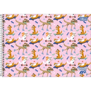 Caderno de Cartografia e Desenho Espiral Capa Dura D+ Feminino 96 Folhas