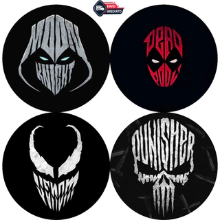 Porta Copo Super Heróis Marvel DC Kit 4 Descanso de Copo Bolacha Venom Deadpool Punisher