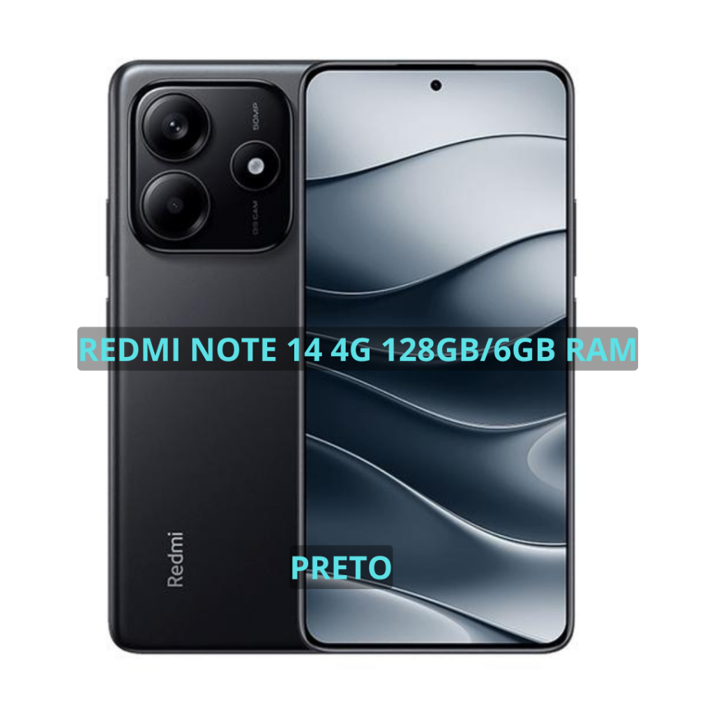 Xiaomi Redmi Note 14 4G, 128GB+6GB RAM, Processador Helio G99