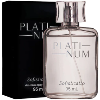 DEO COLÔNIA MASCULINA PLATINUM SOFISTICATTO COSMÉTICOS 95 ML