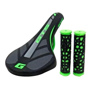 Banco Selim Gts Exotic + Manopla Mtb/speed Bicicleta - Cores