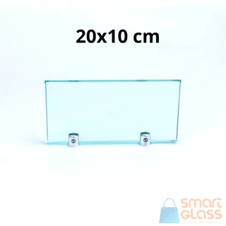Prateleira Em Vidro 20x10 Retangular Com Suporte Premium