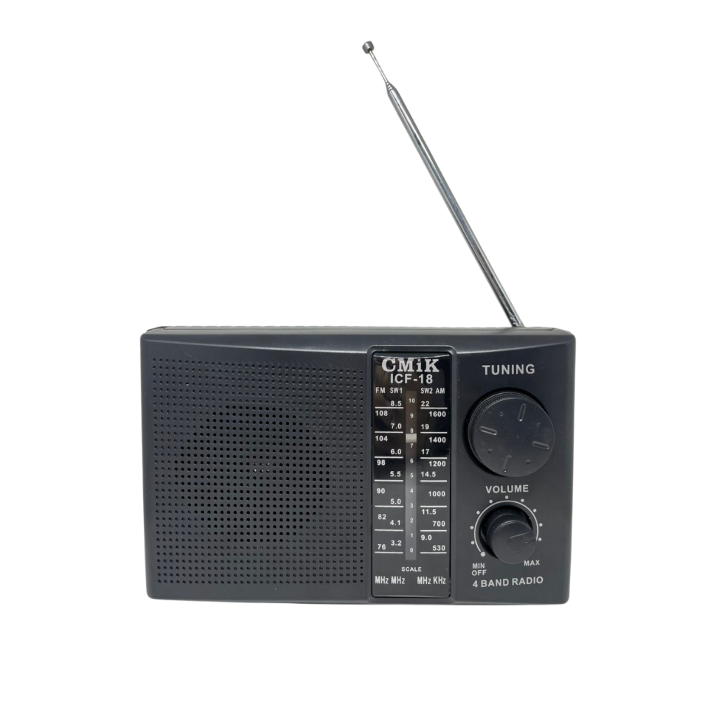 Rádio Analógico Retrô Portátil AM/FM Bivolt Antigo CMIK ICF-18