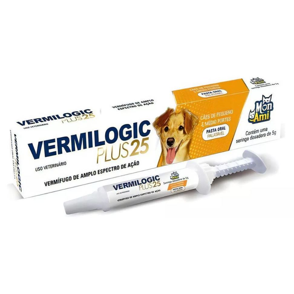 Vermilogic Plus 25 Remedio de Verme para Cachorro Vermífugo para Cães ...