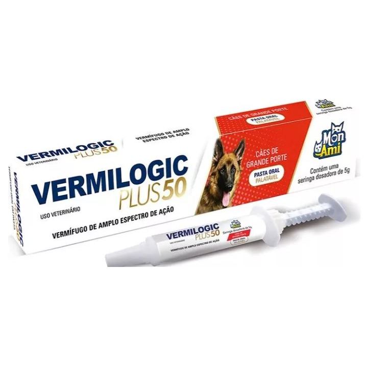 Vermilogic Plus 50 Remedio de Verme para Cachorro Vermífugo para Cães ...