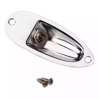 Jack plate Canoa Cromado Guitarra Stratocaster Profissional luthier