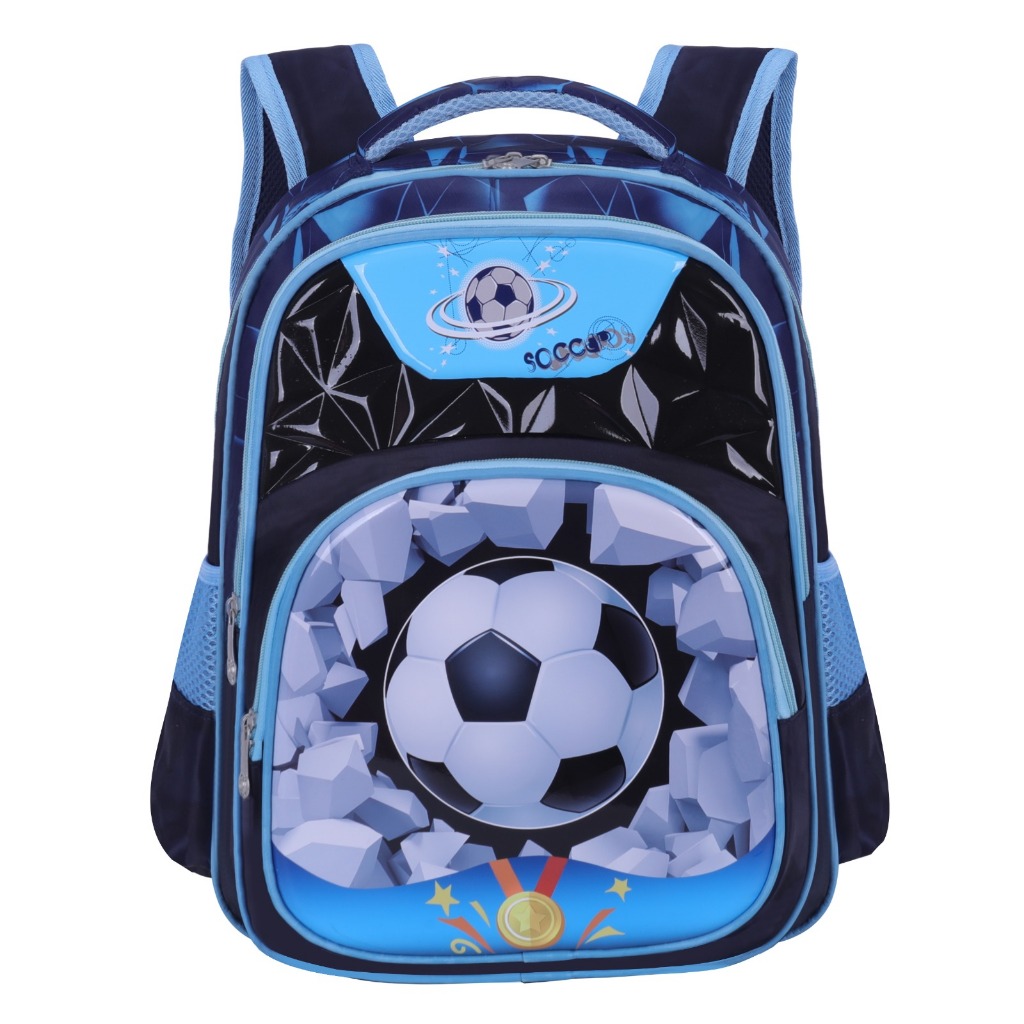 Mochila infantil 3D Menino Escolar futeboll carro e astronauta ...