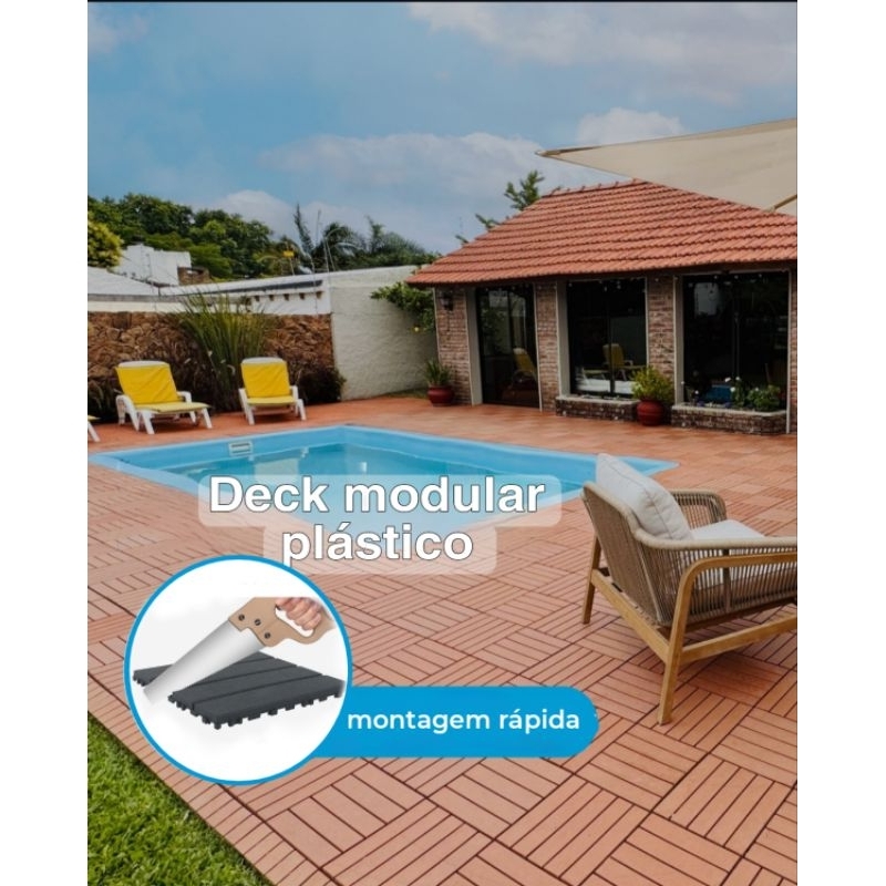 kit 45 Deck modular plástico textura antiderrapante