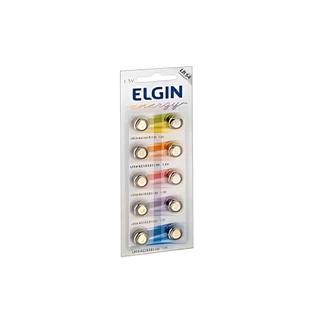 Cartela com 10 unidades Bateria Alcalina Elgin LR54/AG10