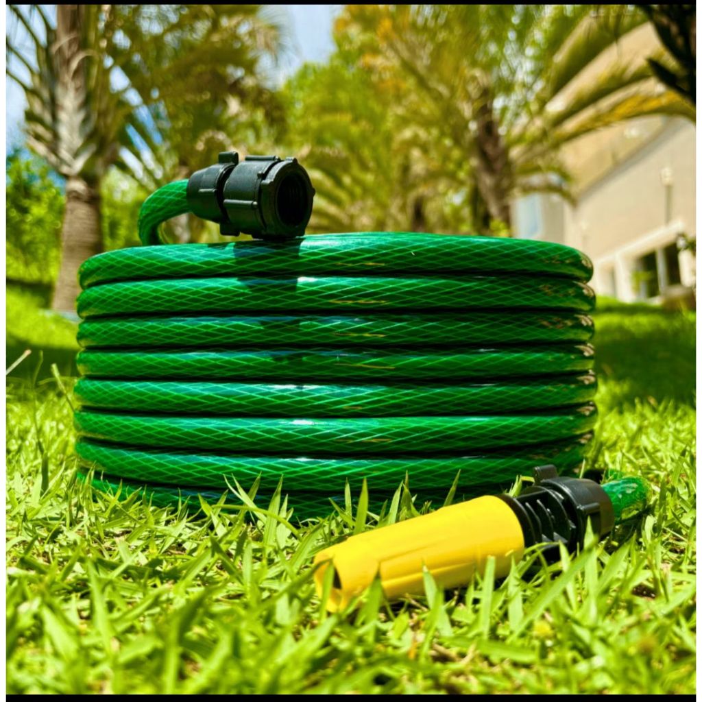 Mangueira de Jardim Trançada Resistente e Flexível Verde 10/20/30 ...