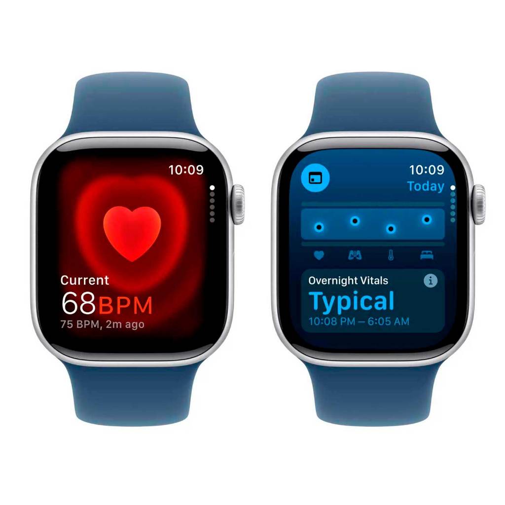 Apple Watch Series 10 GPS, de 42/46mm. Pulseira em silicone Apple Watch Series 10 GPS, de 42/46mm. Pulseira em silicone