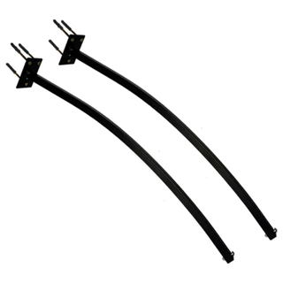 Kit 2 Suporte Braço Para Refletor Led Comum Curvado 75 Cm