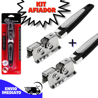 Kit Amolador Afiador De Facas tesoura canivete Aço Inox Profissional, Pratico em Oferta na Shopee