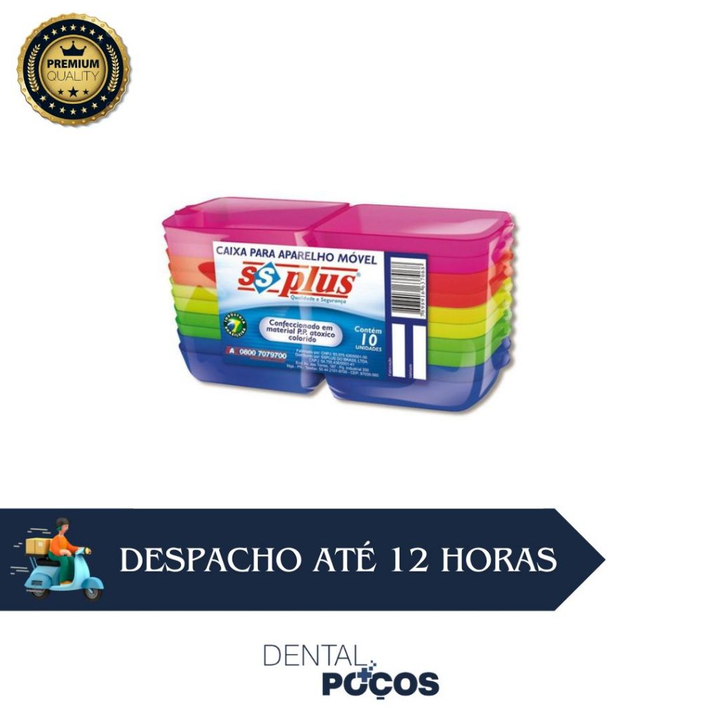 CAIXINHA ESTOJO APARELHO ORTODONTICO MÓVEL- SSPLUS CORES SORTIDAS KIT ...