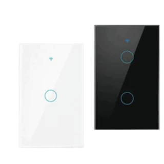 Interruptor inteligentes Wi-fi Touch 1/2 Botões Compatível Voz Alexa e Google Home Smart Home Branco