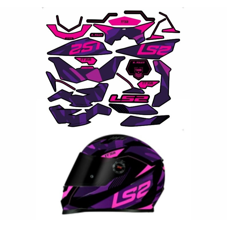 Adesivos para Capacete Ls2 Modelo Tank | Shopee Brasil