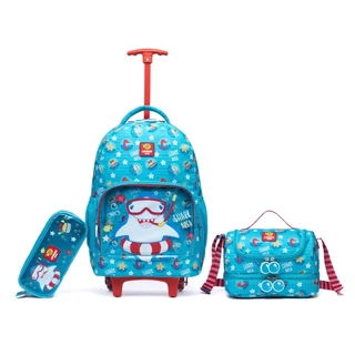 Kit Mochila Escolar Infantil Esjoto Lancheira Masculino Menino Reforçado