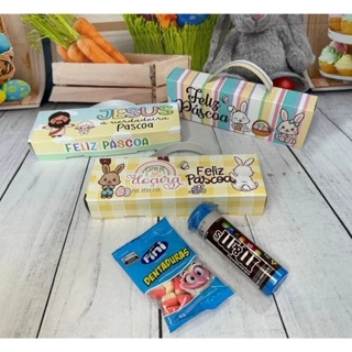 10 Caixas Porta Bis lembrancinha Embalagem Feliz Páscoa em Oferta na Shopee