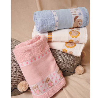 Kit 3 Toalhas de Banho Kids Infantil Para Bordar Ponto Cruz 100% Algodão em Oferta na Shopee