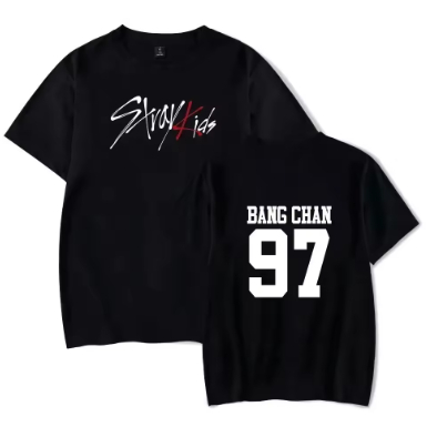 Camiseta Stray kids Bang Chan 97 Adulto/Infantil Lançamento