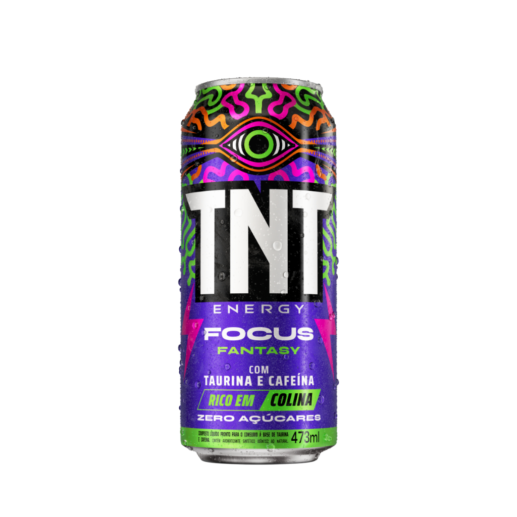 TNT Bebida Energética 473ml Original Focus ZERO AÇÚCAR Maça Verde