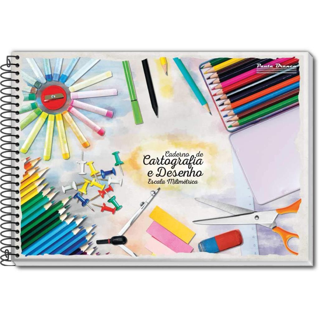 CADERNO DE DESENHO GRANDE CAPA FLEX C 48 FOLHAS | Shopee Brasil