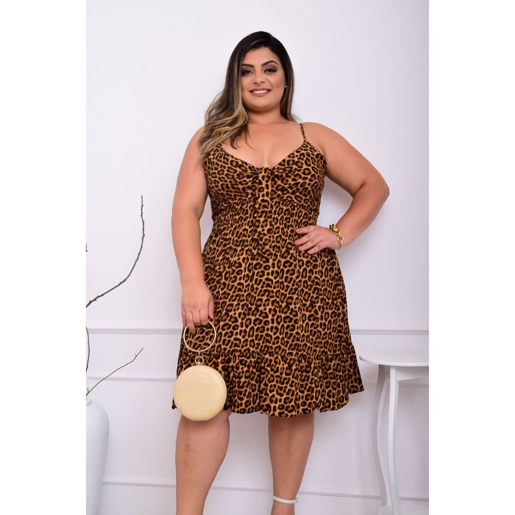 Vestido Feminino Plus Size Curto Festa Soltinho Linda e Feminina