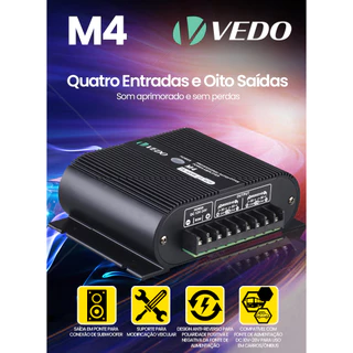 VEDO M4 4-channel D-class 400W RCA&HIGH Mini Amplifier