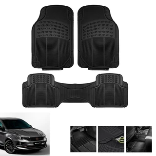 TAPETE DE BORRACHA CARRO AUTOMOTIVO DE LUXO UNIVERSAL 3 PÇS ANTIDERRAPANTE REFORÇADO JOGO TAPETE CARRO em Oferta na Shopee