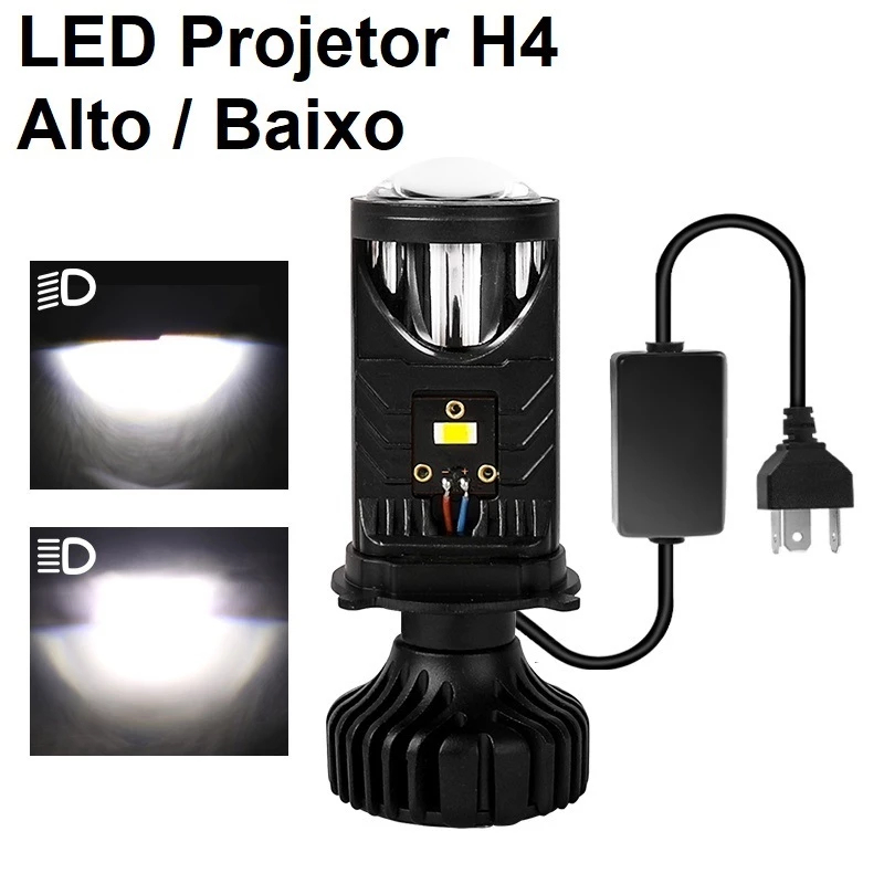 Lampada LED H4 H7 Mini Projetor LED Canbus H8 H11 9005 HB3 9006 9012 ...