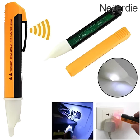 Caneta Chave Teste Eletricista Detector De Tensão 90 1000v com Alerta sonoro